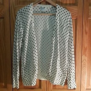 Old Navy black and white polka dot sweater